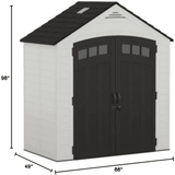 Suncast Vista 7 ft. x 4 ft. Resin Standard Modern Storage Shed with Floor Kit