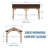 Backyard Discovery 20′ x 12′ Norwood Carport Gazebo
